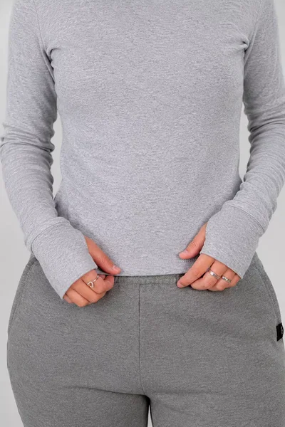 Remera manga larga COZY Ocn gris melange