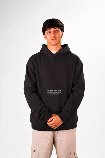 Buzo Ocn Canguro Original Negro