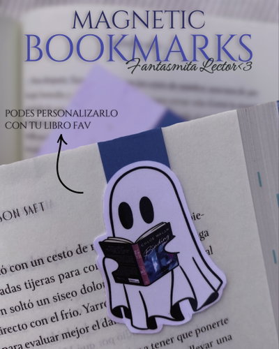 FANTASMITA LECTOR🤍- MARCAPÁGINAS MAGNETICOS 