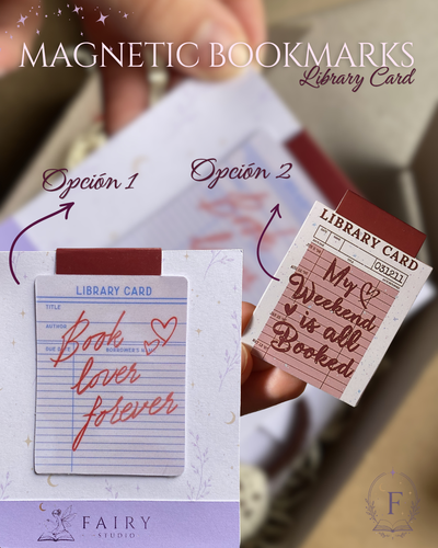 LIBRARY CARD ❤️ - MARCAPÁGINAS MAGNETICOS