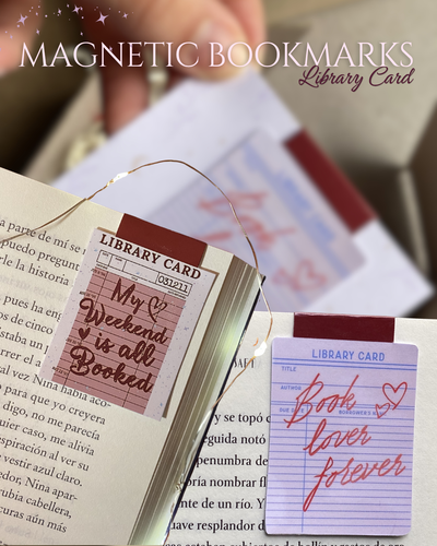 LIBRARY CARD ❤️ - MARCAPÁGINAS MAGNETICOS