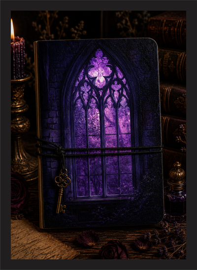 Cuaderno Artesanal Nómada A5 N014 Vitral de Medianoche