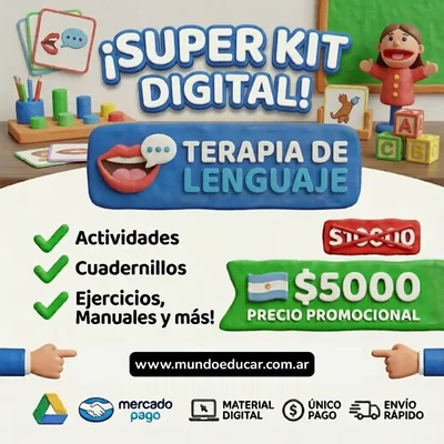 SUPER KIT MATERIAL – TERAPIA DE LENGUAJE (DESCARGABLES – IMPRIMIBLES)