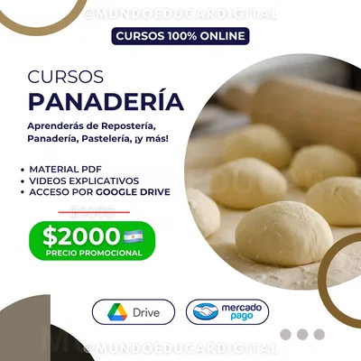 SUPER PACK CURSOS – PASTELERÍA-PANADERÍA-REPOSTERÍA (MATERIAL DIGITAL)