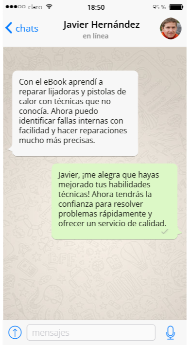 Testimonio por WhatsApp 2