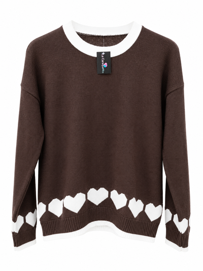 SWEATER CORAZON MARRÒN