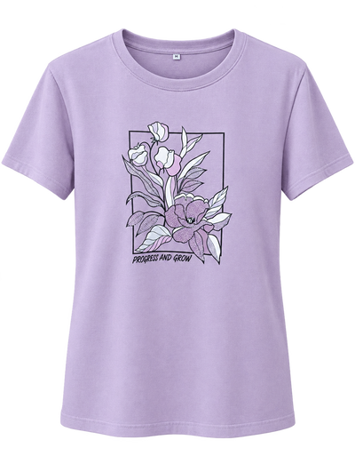 REMERA LILA CON ESTAMPA FLORAL🌸