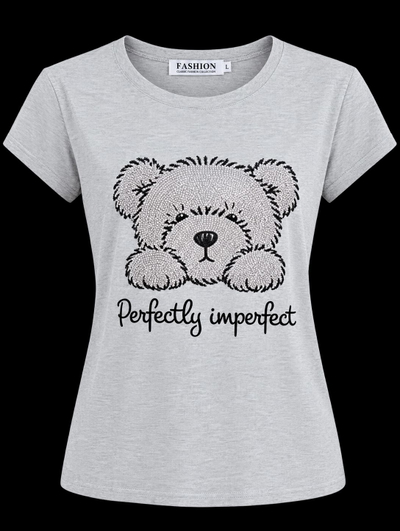 REMERA OSO - GRIS