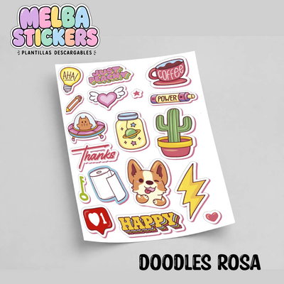 DOODLES BORDE ROSA