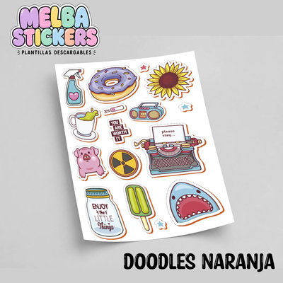 DOODLES BORDE NARANJA