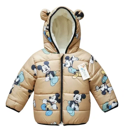 Campera Puffer Marron Mickey