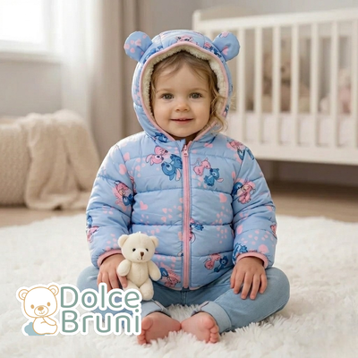 Campera Puffer Stitch Celeste