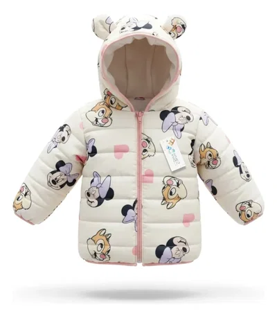 Campera Puffer Crema Minnie ardillita