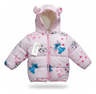 Campera Puffer Rosa Stitch