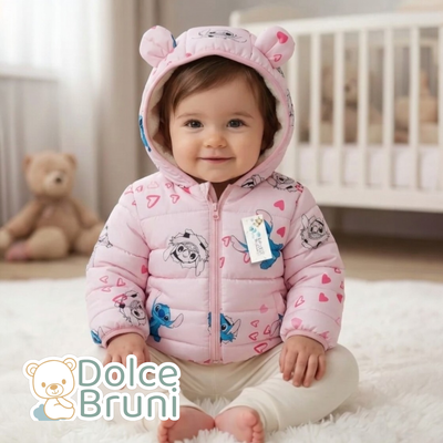 Campera Puffer Rosa Stitch