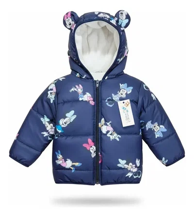 Campera Puffer minnie Azul