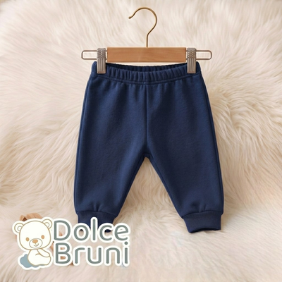 Pantalón de Algodón Frisado Premium Azul Oscuro