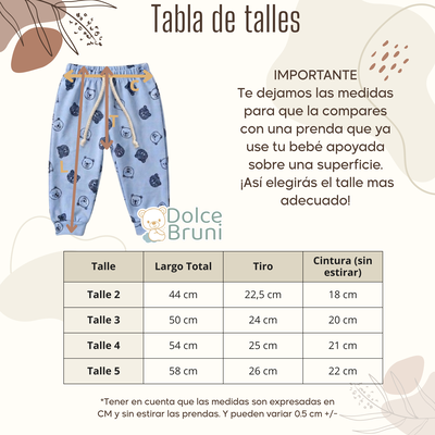 Pantalon Baggi Celeste- soft térmico importado