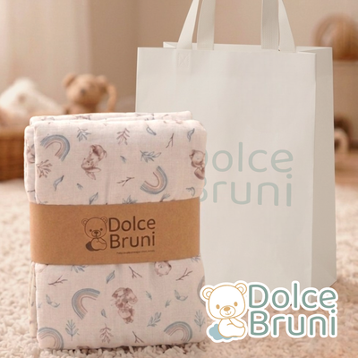 Manta Gabardina & Corderito- Beige animalitos