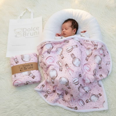 Manta Gabardina & Corderito- Rosa Globo aerostatic
