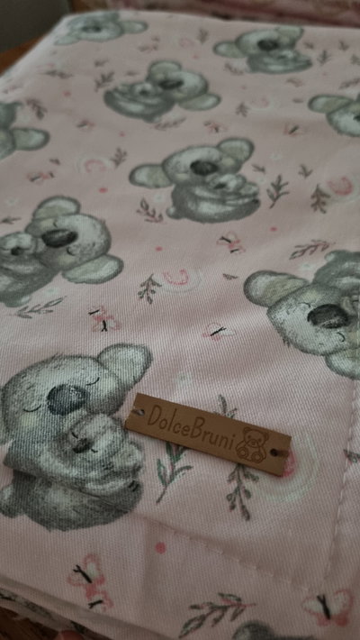 Manta Gabardina & Corderito- Rosa Koala