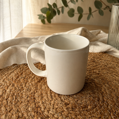TAZA CERÁMICA BLANCA