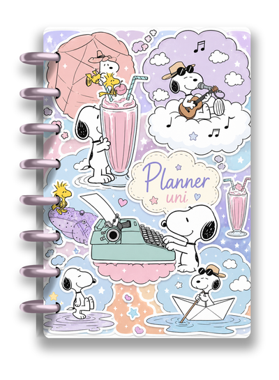 Planner Cuaderno Universitario A4 Snoopy con Discos 😍