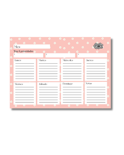 ✨ Planner Semanal de Escritorio Encolado o Imantado 😋