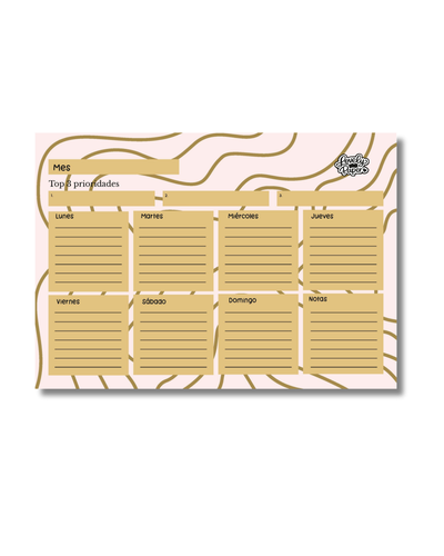 ✨ Planner Semanal de Escritorio Encolado o Imantado 😋