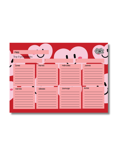 ✨ Planner Semanal de Escritorio Encolado o Imantado 😋