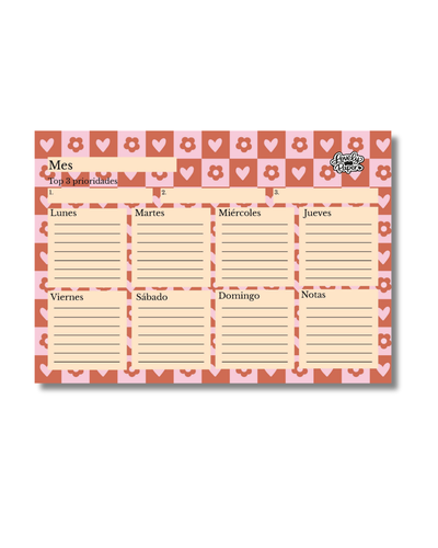 ✨ Planner Semanal de Escritorio Encolado o Imantado 😋