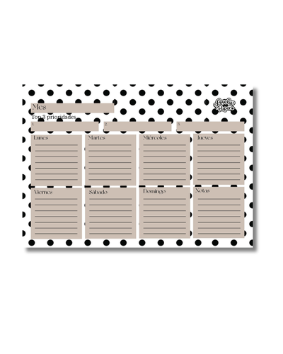 ✨ Planner Semanal de Escritorio Encolado o Imantado 😋