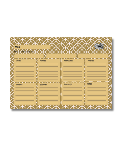 ✨ Planner Semanal de Escritorio Encolado o Imantado 😋