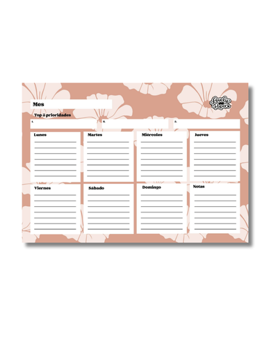 ✨ Planner Semanal de Escritorio Encolado o Imantado 😋