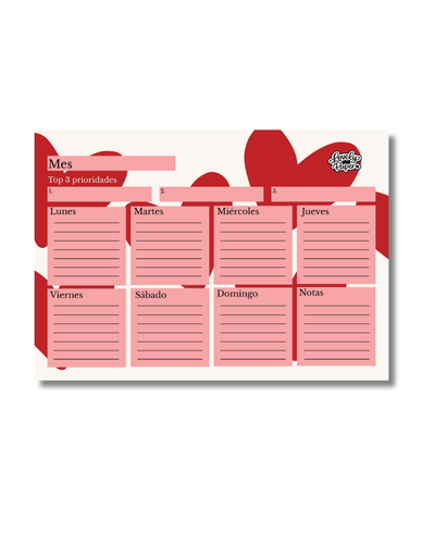 ✨ Planner Semanal de Escritorio Encolado o Imantado 😋