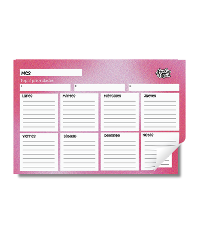 ✨ Planner Semanal de Escritorio Encolado o Imantado 😋