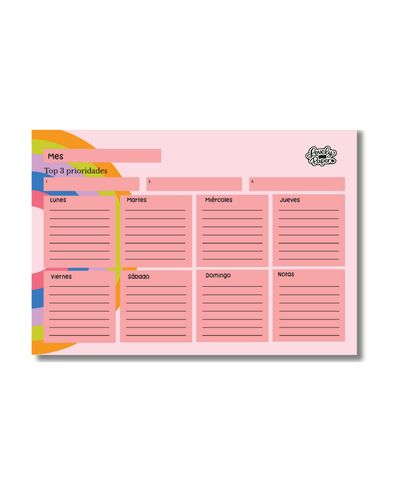 ✨ Planner Semanal de Escritorio Encolado o Imantado 😋