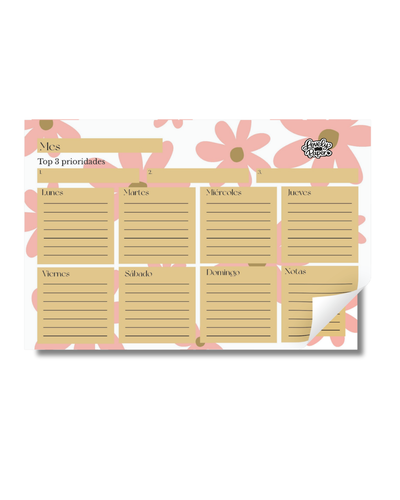 ✨ Planner Semanal de Escritorio Encolado o Imantado 😋