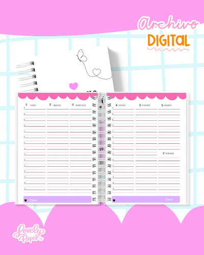 Agenda Pastel SEMANAL 2027 | Archivo Digital para Imprimir