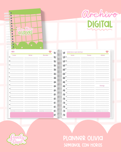 Olivia Weekly con horarios.