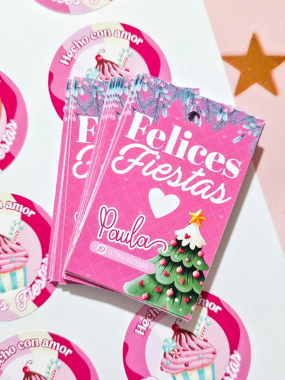 Tags packaging emprendedores 8x5cm