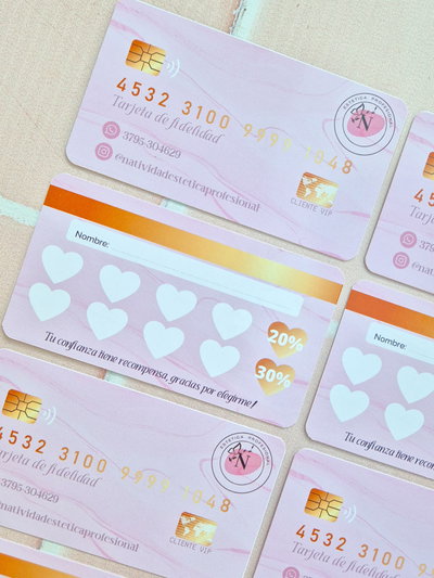 Tarjetas FIDELIZACION (doble faz)