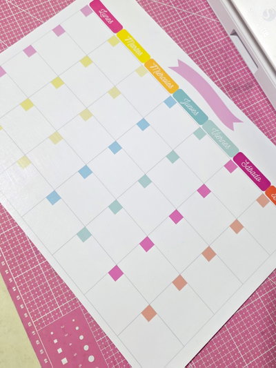 Calendario imantado + fibron para heladera