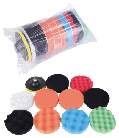 Kit de 5 esponjas de pulido de 5 pulgadas con adaptador de taladro 