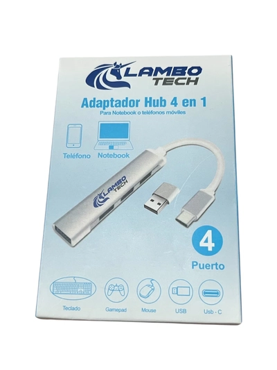 ADAPTADOR HUB 4 EN 1 TIPO C