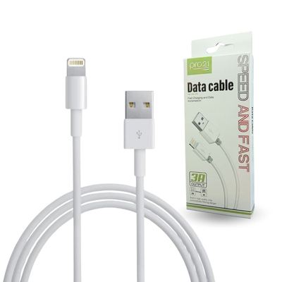 CABLE PRO21 3A USB A LIGHTHING 1MT CARGA RAPIDA