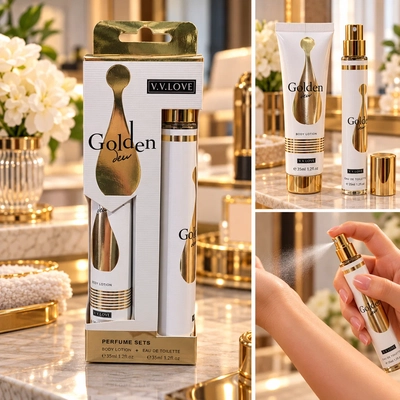 SET DE PERFUME GOLDEN + CREMA 35ML