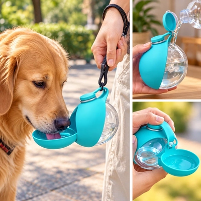 BOTELLA PORTATIL PARA MASCOTA 290ML