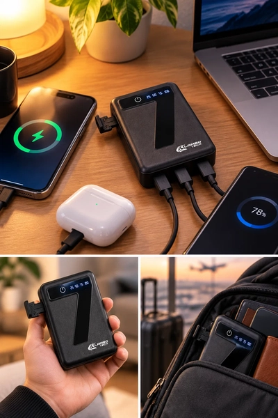 CARGADOR PORTATIL 3 EN 1 7200MAH