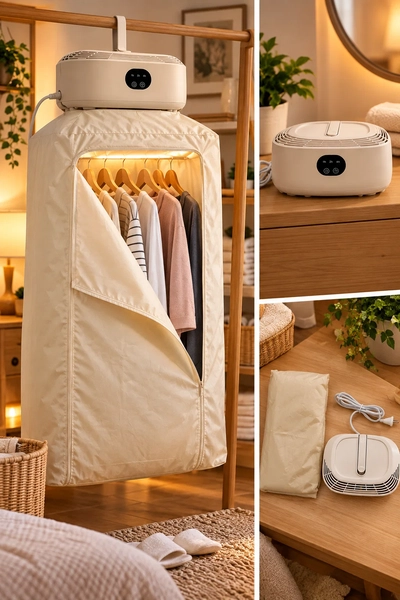 SECADOR DE ROPA ELECTRICA 220v COLGANTE PLEGABLE